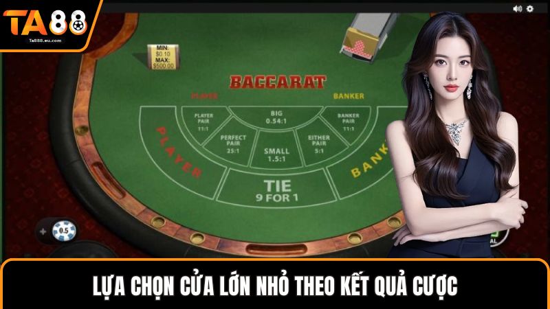 Lựa chọn cửa lớn nhỏ theo kết quả cược